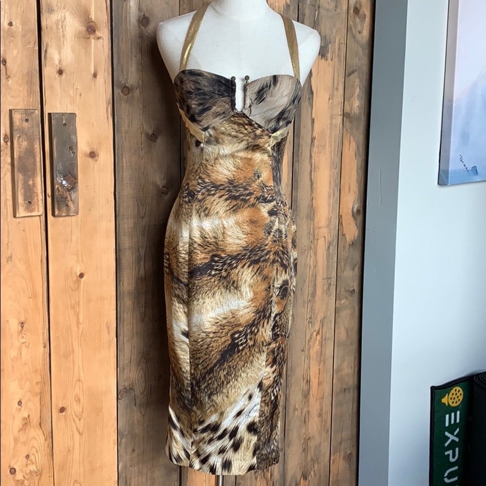 Roberto Cavalier Animal Print Dress